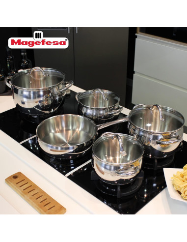 BATERIA COCINA MAGEFESA KUCHEN 9PZ INOX