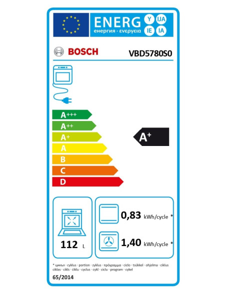 Horno Bosch VBD5780S0 – 4200W, 112 Litros - ComproFacil